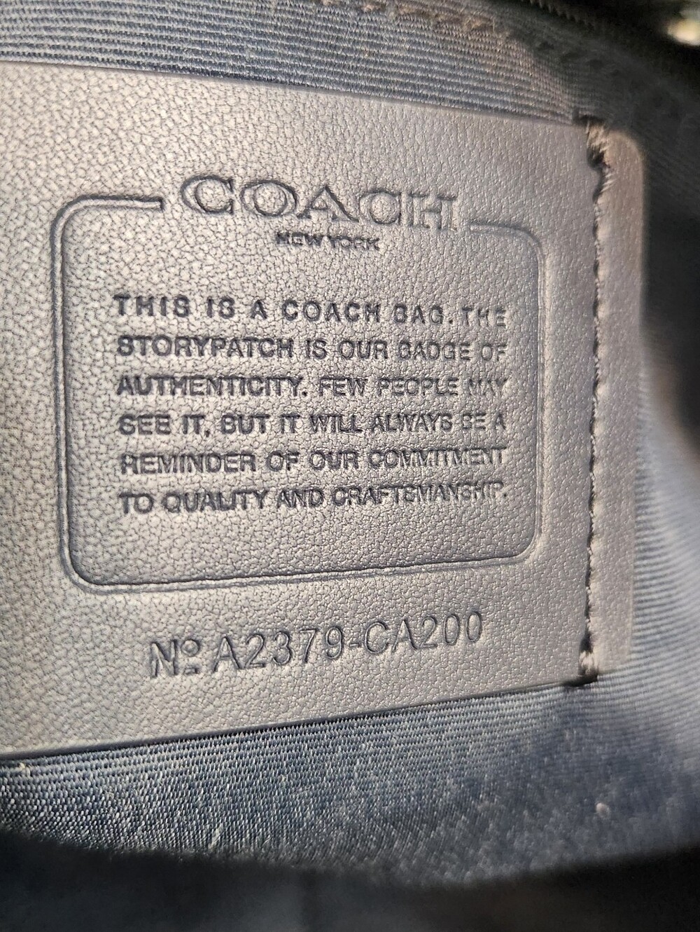 Coach Andy Horse And Carriage Logo Drawstring Pebble Leather Light Blue Tote - Picture 12 of 15